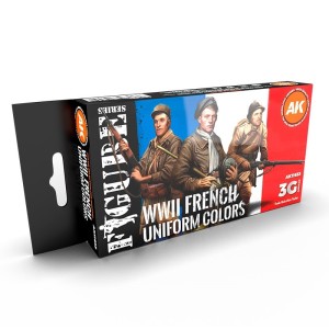 AK Interactive 3rd Gen Acrylics Figure Set French Uniform Colours