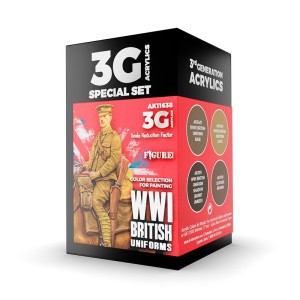 AK Interactive 3rd Gen Acrylics Figure Set WWI British Uniforms