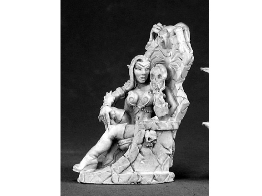 Reaper Dark Heaven Legends 02577 Dark Elf Queen on Throne