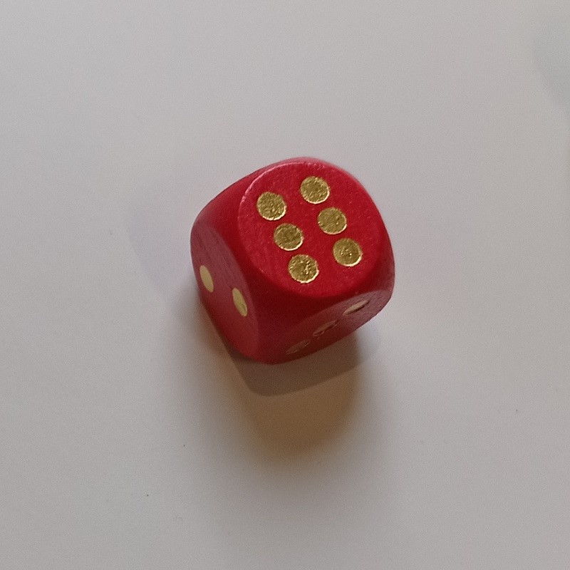 16mm Red Wooden Dice