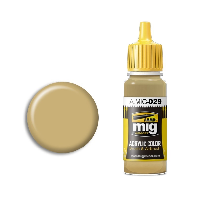 Mig Ammo Acrylic Paint - A.MIG-0029 Desert Sand (17ml)