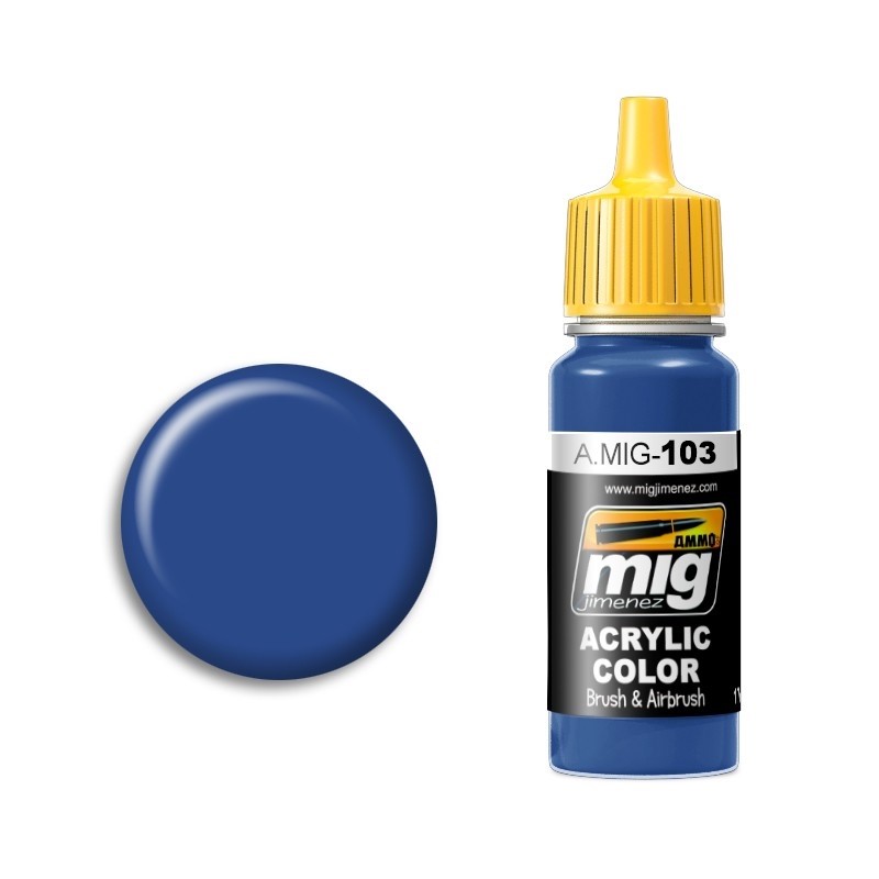 Mig Ammo Acrylic Paint - A.MIG-0103 Medium Blue (17ml)