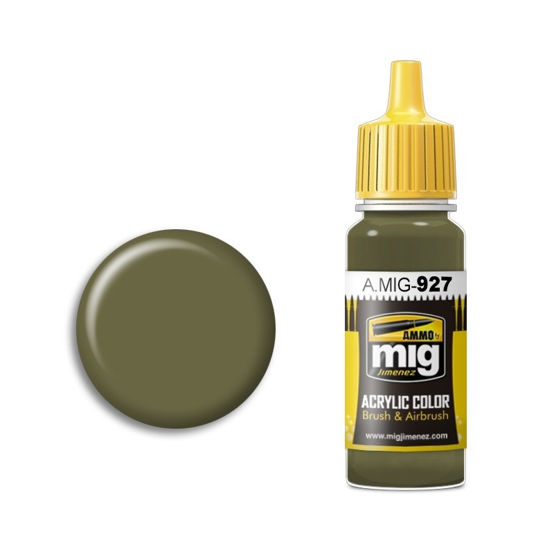 Mig Ammo Acrylic Paint - A.MIG-0927 Olive Drab Light Base (17ml)