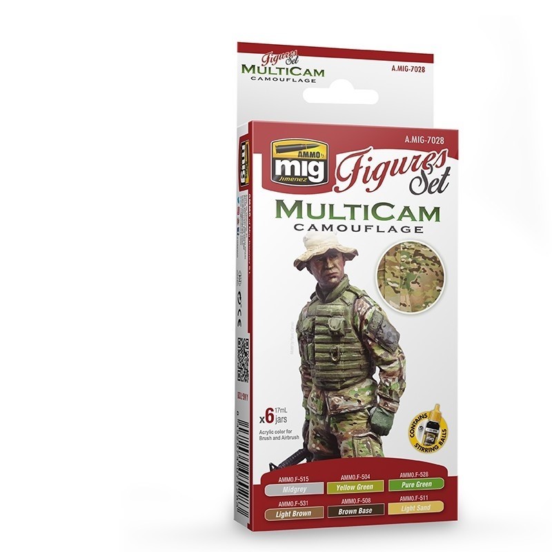 Mig Ammo Multicam Figures Acrylic Paint Set