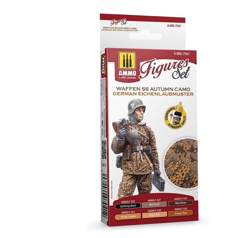 Mig Ammo Figures Set A.MIG-7041 - Waffen SS Autumn Camo German Einchenlaubmuster Set