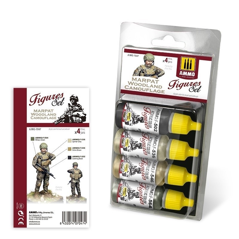 Mig Ammo Figures Set A.MIG-7047 Marpat Woodland Camouflage Figures Set