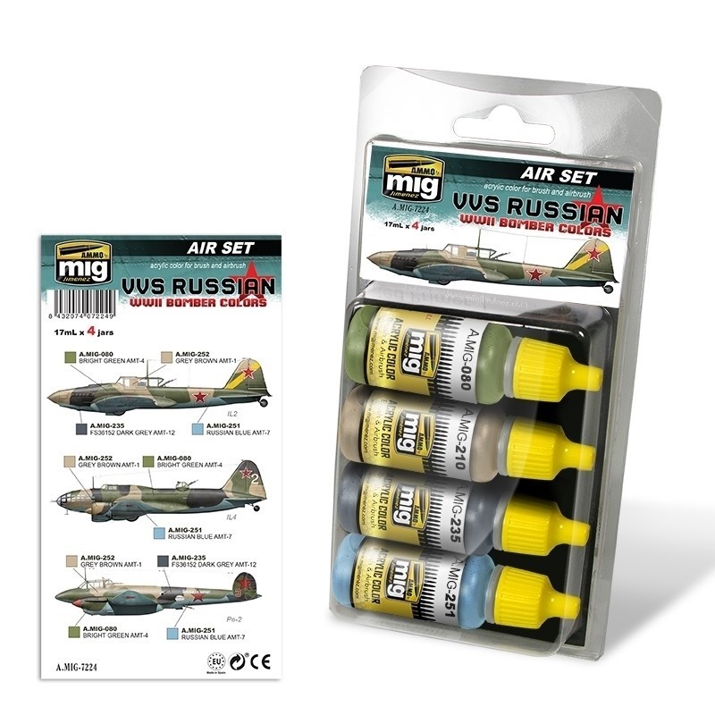 Mig Ammo VVS Russian WWII Bomber Colors Acrylic Paint Set