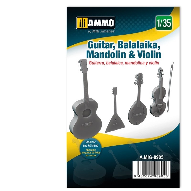 Mig Ammo 1/35 Scale Guitar, Balalaika, Mandolin & Violin