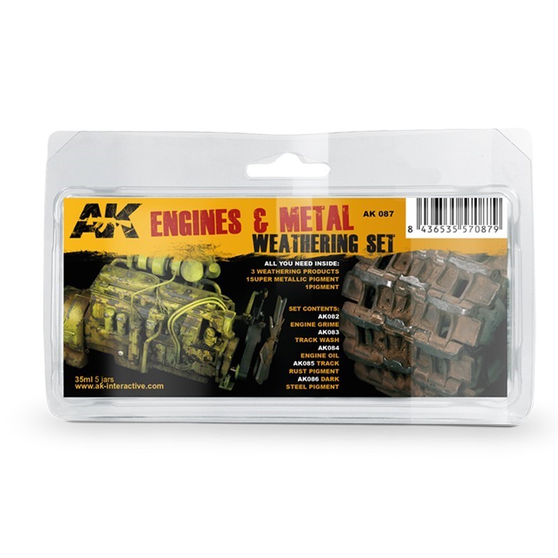 AK Interactive - Engines & Metal Weathering Set