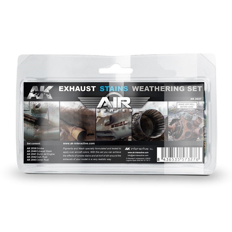 AK Interactive - Exhaust Stains Weathering Set