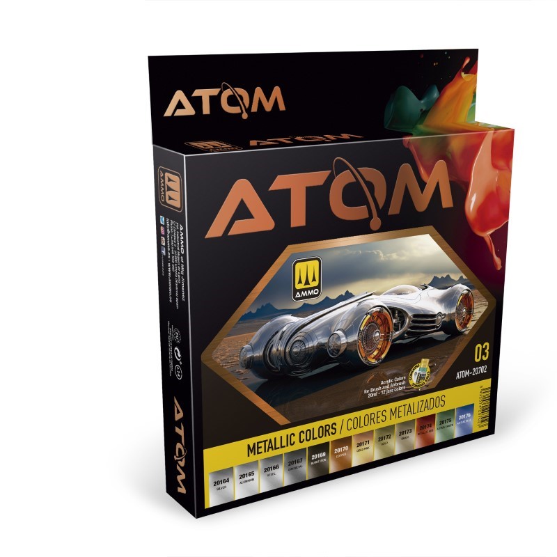 Mig Ammo ATOM Set 20702 Metallic Colors