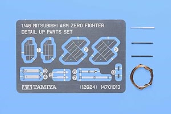 TAM12624 Tamiya 1/48 Scale A6M Zero Detail Up Parts Set