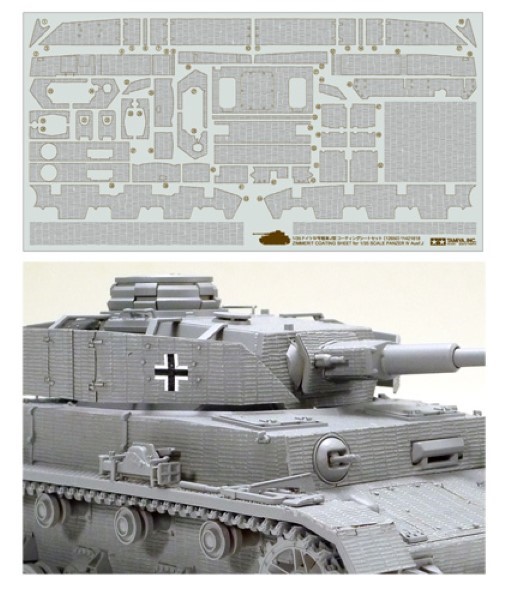 TAM12650 Tamiya 1/35 Scale Panzer IV Ausf J Zimmerit Sheet