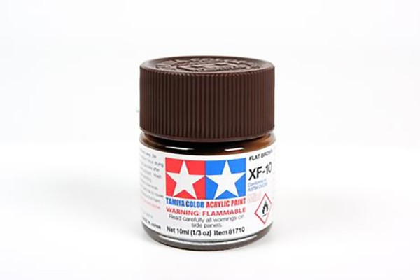 TAM81710 Tamiya Acrylics 10ml - XF-10 Flat Brown