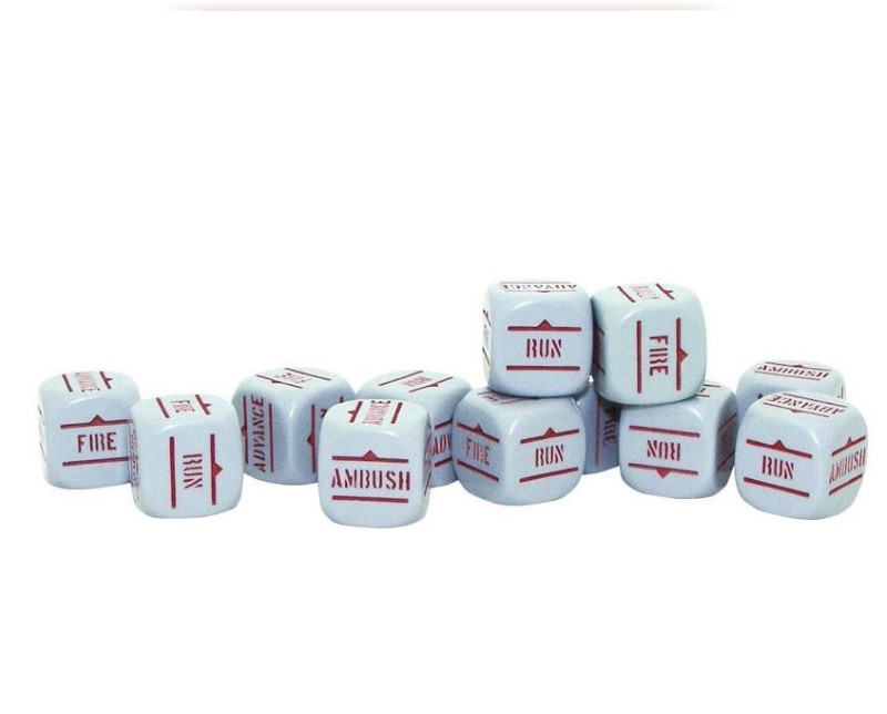 Bolt Action Orders Dice White (12)