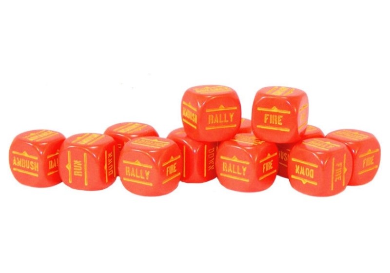 Bolt Action Orders Dice - Red (12)