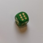 16mm Green Wooden Dice