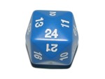 D24 - Opaque Blue Twenty-Four Sided Dice