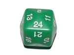 D24 - Opaque Green Twenty-Four Sided Dice