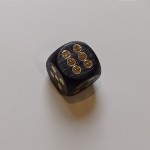 16mm Black Wooden Dice