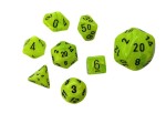 Chessex Vortex Mini Polydice Set - Bright Green/black