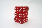 Chessex Translucent Red/white 16mm D6 x 12