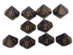 Chessex Speckled Golden Cobalt 10 x D10 Set