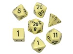 Chessex Opaque Polydice Set - Pastel Yellow/black