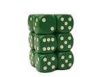 Chessex Opaque 16mm D6 x 12 - Green/white