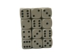 Chessex Opaque 12mm D6 Block - Grey/black