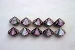 Chessex Gemini 10 x D10 Set - Purple-Steel/white