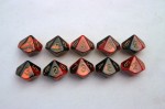 Chessex Gemini 10 x D10 Set - Black-Red/gold