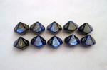 Chessex Gemini 10 x D10 Set - Black-Blue/gold