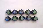 Chessex Gemini 10 x D10 Set - Blue-Green/gold