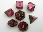 Chessex Gemini Polydice Set - Black-Purple/gold