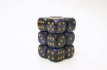 Chessex 16mm D6 x 12 - Scarab Royal Blue/gold