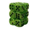 Chessex 16mm D6 Block - Vortex Dice Bright Green/black