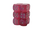 Chessex 16mm D6 x 12 - Borealis Luminary Pink / silver