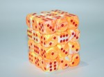 Chessex 12mm D6 x 36 Dice Block - Festive Sunburst / red