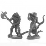 Reaper Bones Black 44146 Dragonfolk Fighter and Ranger