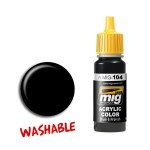 Mig Ammo Acrylic Paint - A.MIG-0104 Washable Black (17ml)