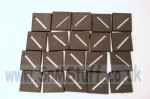 Bases: Square 25mm x 25mm - bag of 20 - diagonal slot