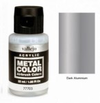 Vallejo Acrylics Metal Color - Dark Aluminium 32ml