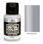 Vallejo Acrylics Metal Color - White Aluminium 32ml